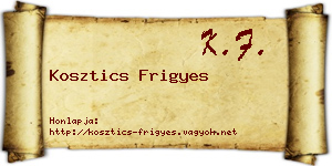 Kosztics Frigyes névjegykártya